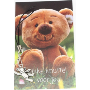 Sleutelhanger dikke knuffel voor jou met bedel beertje